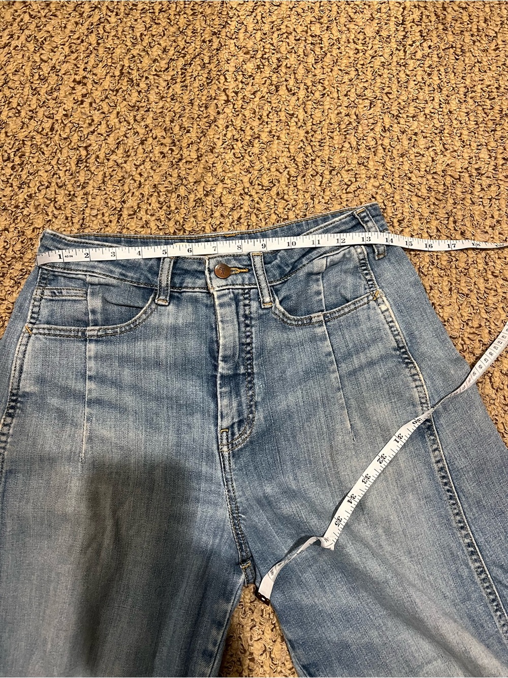 Pilcro Anthropologie Barrel Jeans Womens 26 High Rise Cropped Curved Denim - Picture 12 of 12